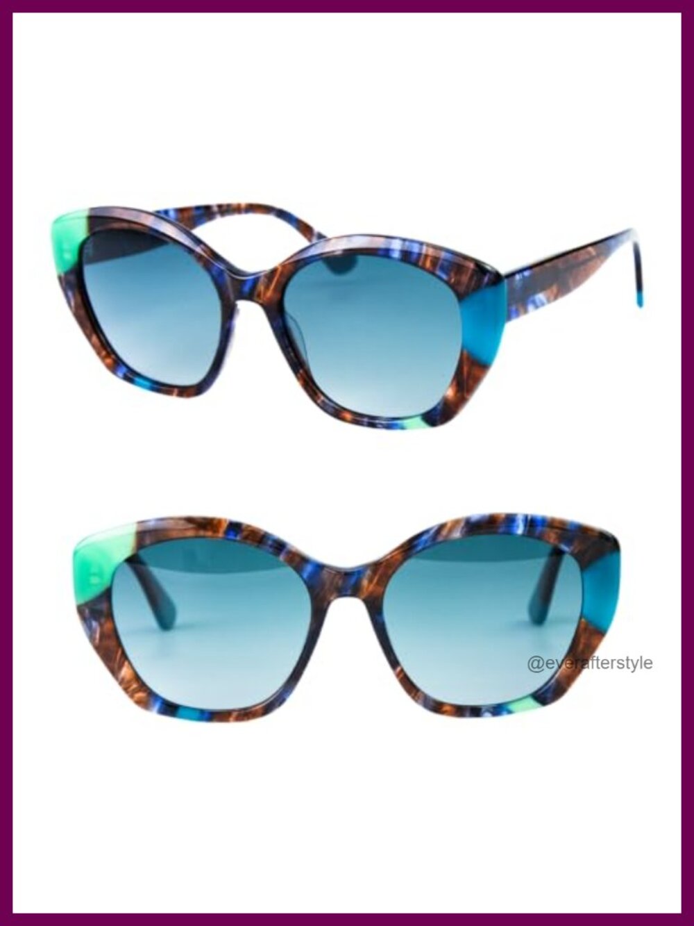 Retro Cat Eye Polarized Sunglasses Acetate Full Frame UV Protection Designer